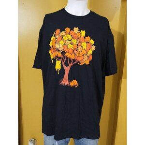 Men's Whimsical Cat Tree T Shirt 2 XL